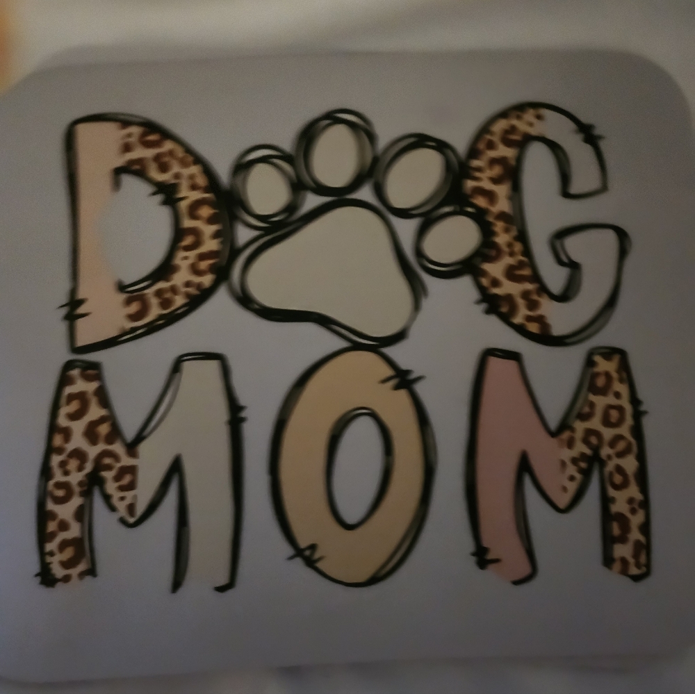 Leopard Print Dog Mom Mouse Pad